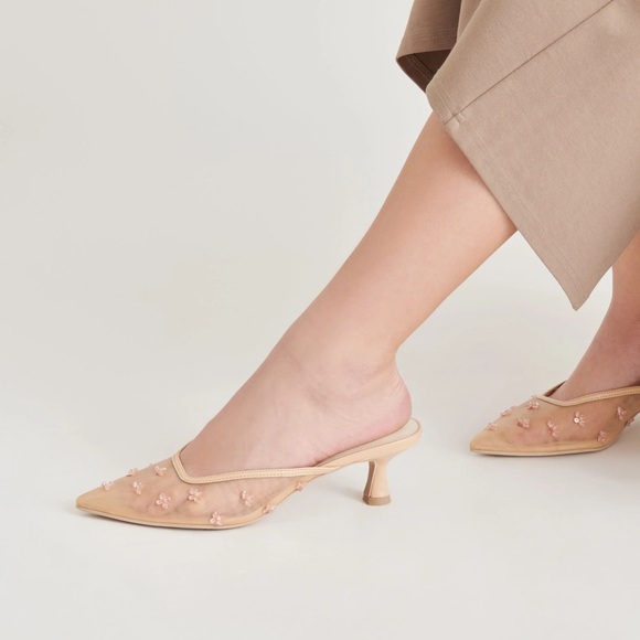 Clara Heels in French Vanilla Mesh, by Dolce Vita - Picture 5 of 8